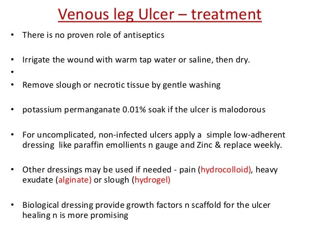 leg ulcers treatment at home